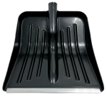 Лопата снеговая Комбат пластмассовая 430*370мм черная с алюмин.кромкой