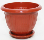 Горшок для цветов Николь 1,4л 16*12 с подст. корич. 113007