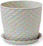 Горшок для цветов Тубус 200мм белый ротанг М3165