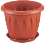 Горшок для цветов Алиция 2л 180мм с подст. М3066 терракот