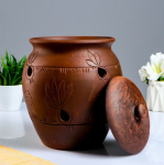 Банка для хранения лука 5л керамика с прорезями молочение