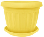 Горшок для цветов Терра 0,2л 8*6,5см желтый