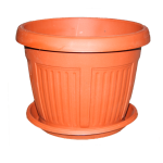 Горшок для цветов Николь 14,0л 34*26 с подст. коричневый 113003