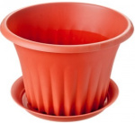Горшок для цветов Кашпо Кэрол 180мм с подс. терракот М3156