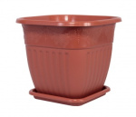 Горшок для цветов Лозанна 5,0л квадр. белый М1618