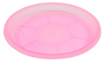 Подставка под горшок 16,0*12,0 прозрачный розовый Алеана