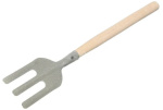 Вилка посадочная 3-х зубая с длиной деревянной ручкой
