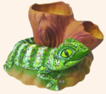 Кашпо для цветов керамика Ящерица 0,8л