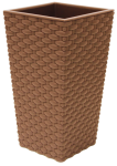 Горшок для цветов Ротанг 3,0л 180мм с подст.корич. М3082