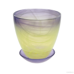 Горшок с подд. №4 алеб. крш. жел.-фиолет. /С 5099