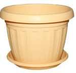 Горшок для цветов Терра 0,2л 8*6,5см бежевый