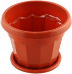 Горшок для цветов Магнолия 4,0л с подст. коричневый М540