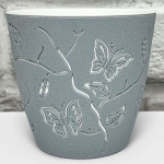 Горшок для цветов Butterflies с 3д дизайном серый шторм
