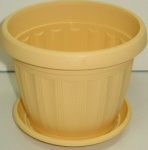 Горшок для цветов Терра 0,4л 10*8см бежевый 112070