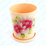 Горшок для цветов Совершенство 1,2л с подст. бежевый М1434