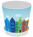 Горшок для цветов Деко с поддоном 13*12,5 Амстердам