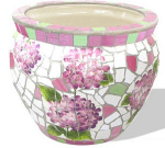 Кашпо Розовая хризантема из 3х ЖЖ201417