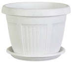 Горшок для цветов Николь 1,1л 16*12 с подст. белый 113007
