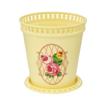 Горшок для цветов Ажур 1,0л с подст. розы М1788