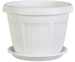 Горшок для цветов Николь 7,8л 28*21 с подст. белый 113004