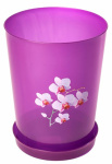 Горшок для Орхидеи 3,5л прозрачно-розовый М7546