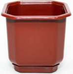 Горшок для цветов Дама 4,0л 20*20 с подст. коричневый 112025