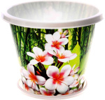 Горшок для цветов Магнолия 8,0л с подст. коричневый М560