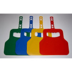 Веер для углей, пластик, 28x23см, 4 цвета, арт.50962-96