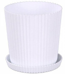 Горшок для цветов Тиумф 1,2л с подст. белый М4946