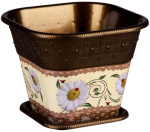 Горшок для цветов Плетение 4,5л с подст. квадр. М3675