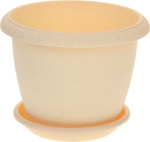 Горшок 0,5 л Цветик (беж) 202607