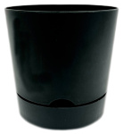 Горшок для цветов ГРАНД с поддоном чёрный 17d