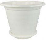 Горшок для цветов Ромашка 2,0л с подст. белый М1224