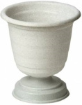 Горшок для цветов Ливия л (d=370мм) низ. с поддоном М3207 (белая гл.)