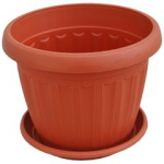 Горшок для цветов Терра 1,6л 17*13см коричневый 112067