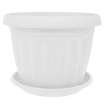 Горшок для цветов Терра 0,4л 10*8см мрамор с подст. 112070