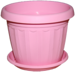 Горшок для цветов Терра 0,4л 10*8см розовый 112070