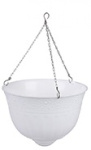 Горшок для цветов Кашпо Венеция 18л подвес.400мм белый М3164