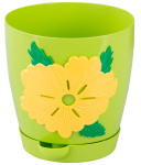 Горшок для цветов Адель 1,5л с подст. зеленый М6792
