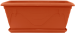 Горшок для цветов Петуния 40,6*21,8см прямоуг. корич. с подст.