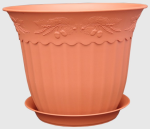 Горшок 16 л белый, бежевый, коричн. Интехпром