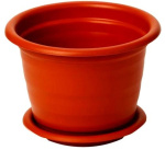 Горшок для цветов Ламела 3,0л (d=310мм) с поддоном террак. М8202