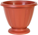 Горшок 10 л белый, коричневый Интехпром