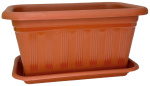 Кашпо балконное 30см коричневый 07130 МилихПластик