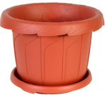 Горшок для цветов Веста 18л (d=360мм) с поддоном М3135 (бронза)
