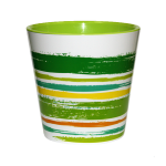 Горшок для цветов Деко со вставкой 16*15,5 Краски Зеленый