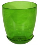 Горшок с подд. №1 крш.зел.мат./С 93-024