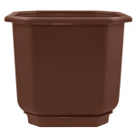 Горшок для цветов Дама 2,0л 16*16 с подст. коричневый 112026