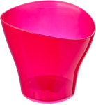 Горшок для цветов (кашпо) Волна 0,8л малиновый прозрачный М3102