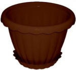 Горшок для цветов Далия 1,5л 140мм с подст. шоколад М8380